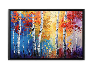 Birch Trees Painting Canvas Print