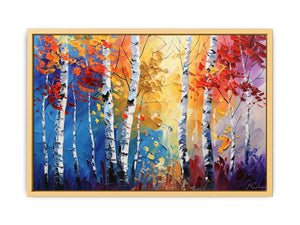 Birch Trees Painting Streched canvas