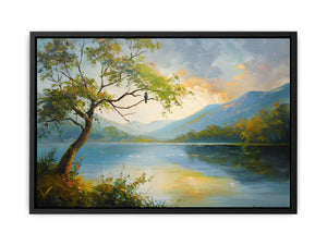 Forest River Painting Canvas Print