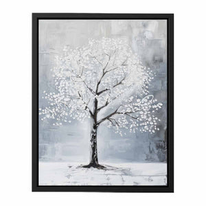 White Tree Painting Canvas Print