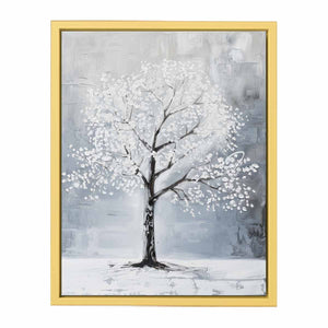 White Tree Painting Streched canvas