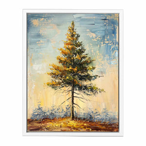 Pine Tree Painting Framed Print