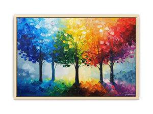 Colorfull Trees Painting Art Print