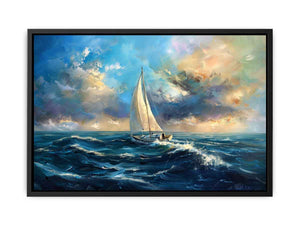 Sailing Boat Painting Canvas Print