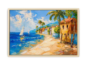 Beach town Art Print