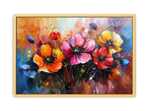 Colorful Floral Painting Streched canvas