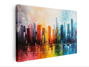 Modern Abstract City Painting