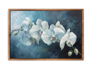 White Orchid Painting Poster