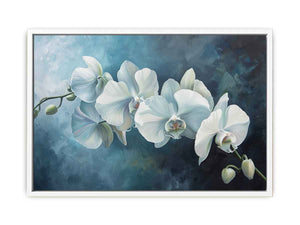 White Orchid Painting Framed Print