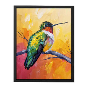 Humming Bird Painting Canvas Print