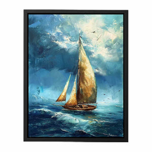 Sailing Boat Painting Canvas Print