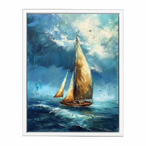 Sailing Boat Painting Framed Print
