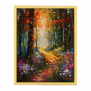 Floral Forest Painting Streched canvas