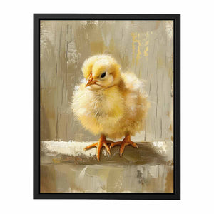 Baby Chicken Art Painting Canvas Print