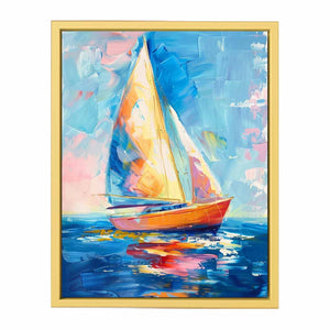 Sailing Boat Painting Streched canvas