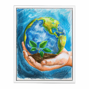 Save Earth Painting Framed Print