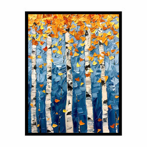 Birch Tree Colorfull leafs Canvas Print