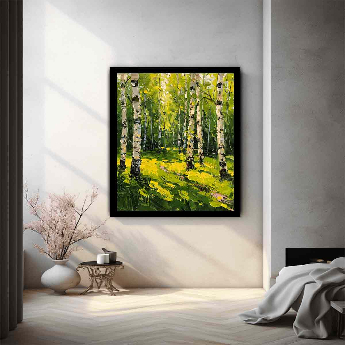 Birch Trees Painting