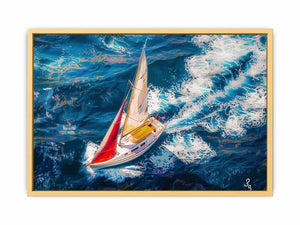 Sailing Boat Streched canvas