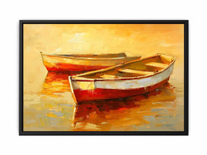 Golden Boats Canvas Print