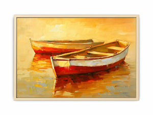 Golden Boats Art Print
