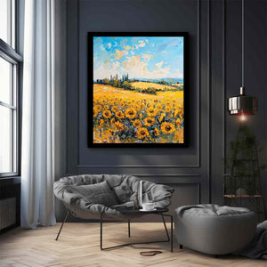 Sunflower Field Painting