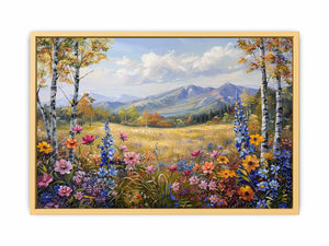 Flowers Landscape Streched canvas