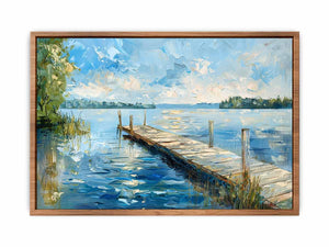 Lake Dockscape Art Poster