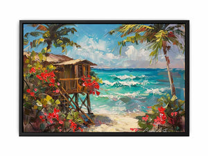 Wooden Beach House Canvas Print