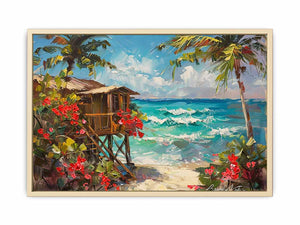 Wooden Beach House Art Print