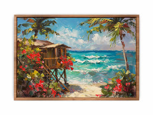Wooden Beach House Poster