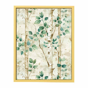 Birchtree Watercolor Painting Streched canvas