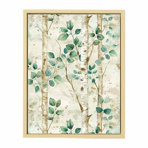 Birchtree Watercolor Painting Art Print