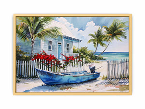 Beach House Streched canvas
