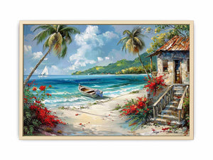 Caribbean Beach Painting Art Print