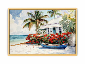 Beach House Streched canvas