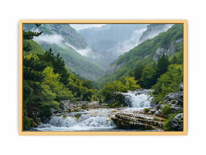 Valley Waterfall Streched canvas