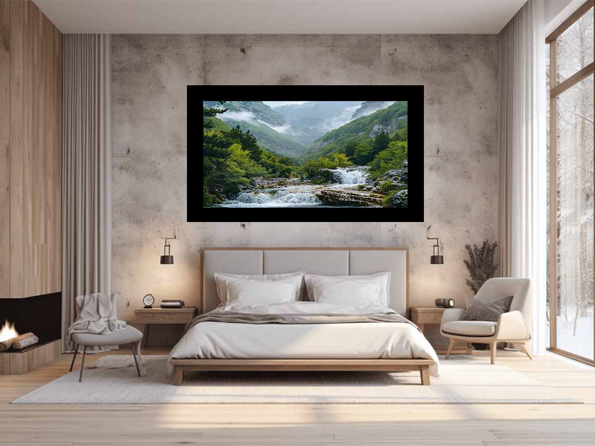 Valley Waterfall Painting