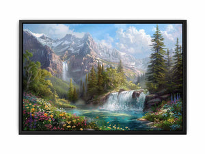 Mountain Waterfall Canvas Print