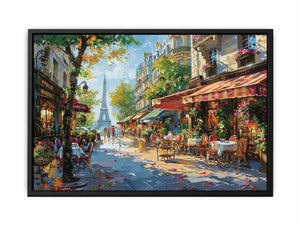 Pairs Street Painting Canvas Print