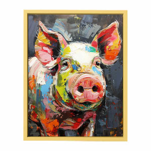 Pig Painting Streched canvas