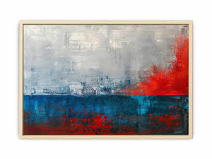 Red Blue Abstract Art Art Print