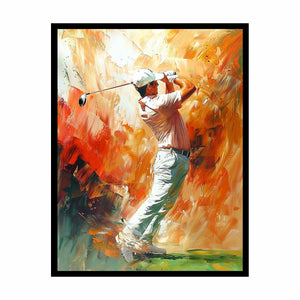 Golf Shot Painting Canvas Print