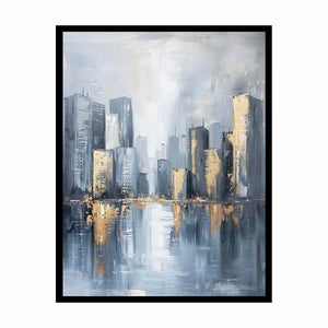 Cityscape Tall Buildings Canvas Print