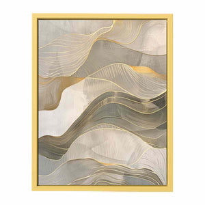 Gold Waves Streched canvas
