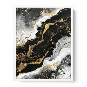Black Gold Art Framed Print