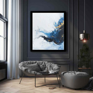 Blue Gold Art Painting
