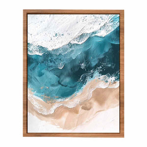 Tricolor Ocean Painting Poster