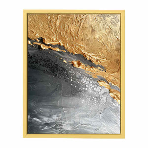 Abstract Gold Beach Streched canvas