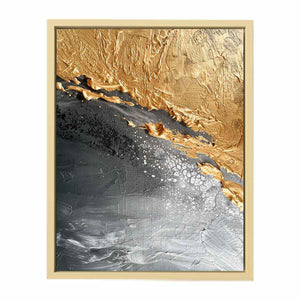 Abstract Gold Beach Art Print